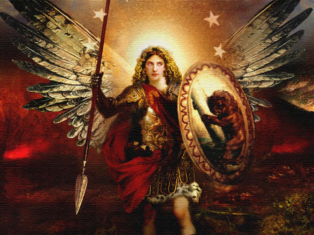 arcangel miguel con el escudo