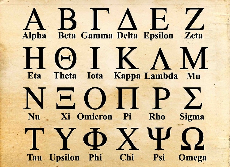 letras griegas